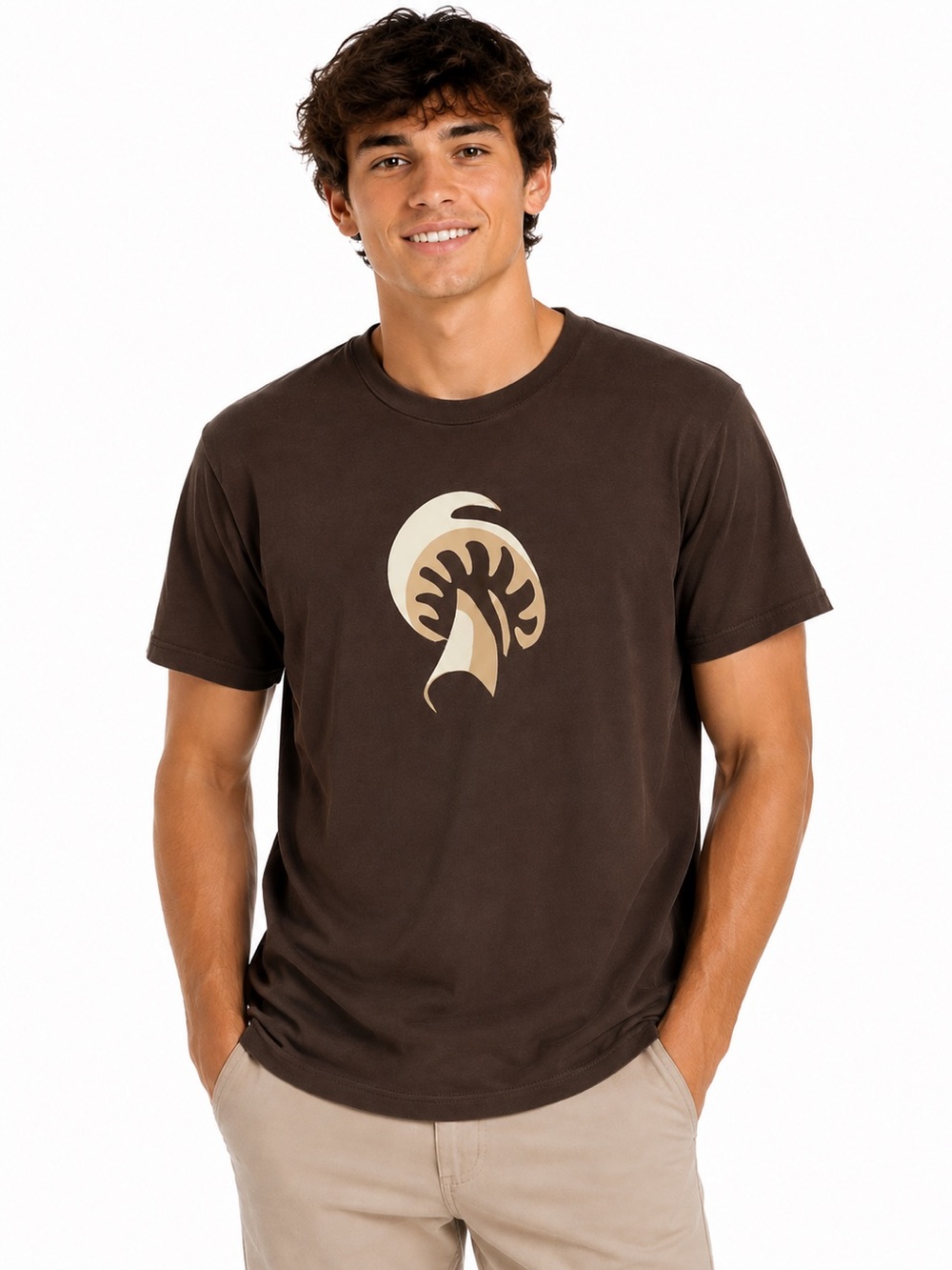 Brown Mushroom Short Sleeve Shirt #imushlife